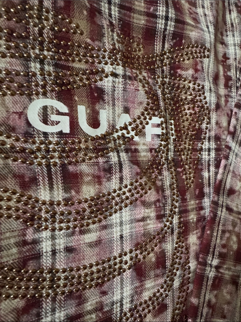 GUAPI RUSTY SKELETON HALF ZIP HOODIE RED - Picture 3 of 7